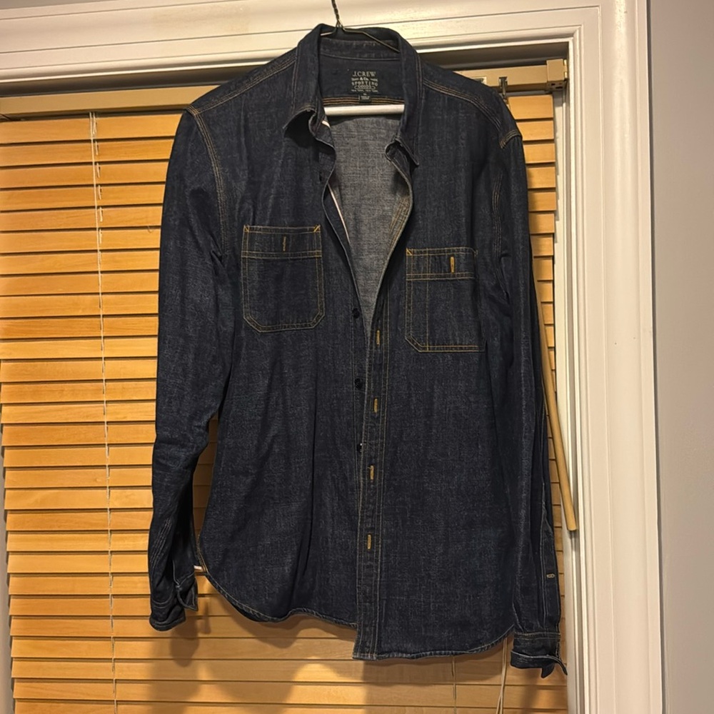 J. Crew dark denim shirt